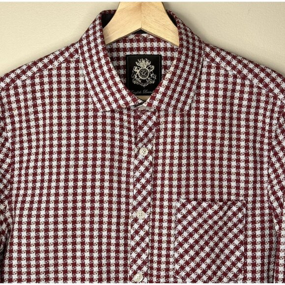 English Laundry Mens Dress Shirt Geometric Flip Cuff Long Sleeve Size Small - Picture 3 of 10